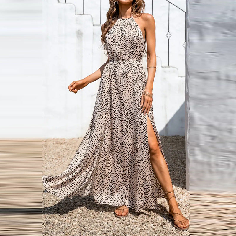Damen Maxikleid mit raffiniertem Wickeldesign und hohem Schlitz W&W Mode