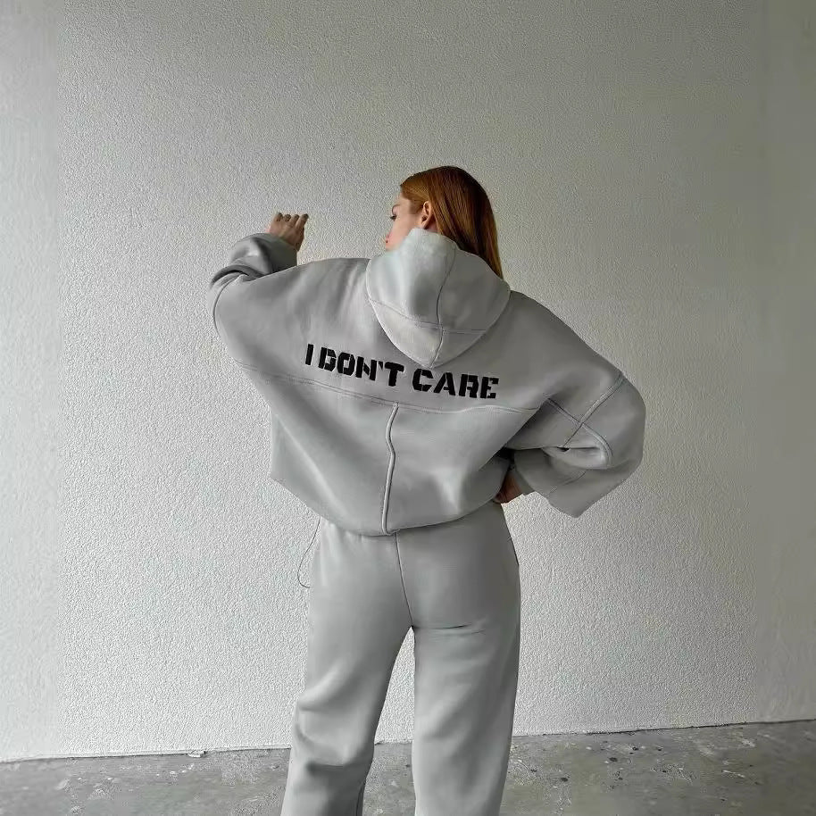 Damen bequemer Hoodie mit weitem Schnitt und praktischen Kängurutaschen WW