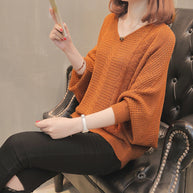 Damen Strickpullover mit V-Ausschnitt und luftiger Struktur WW