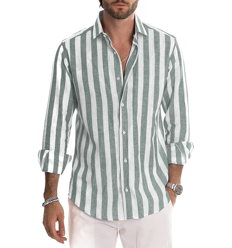 Herrenhemd mit stylischem Streifenmuster und lässigem Schnitt WW