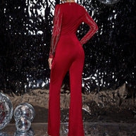 Damen Glamouröser Jumpsuit mit funkelnden Akzenten WW