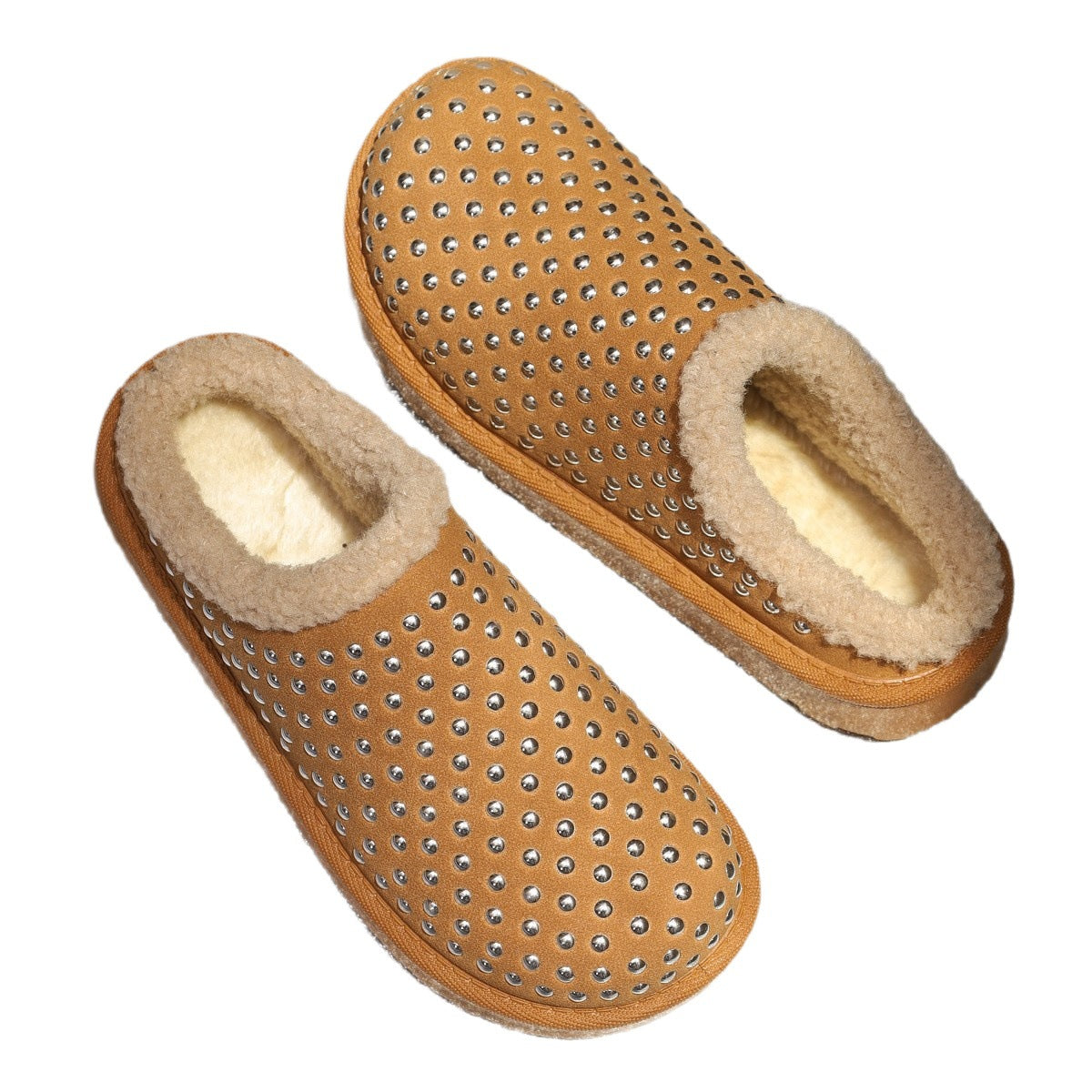 Damen Hausschuhe mit Glitzerakzenten und kuscheligem Innenfutter WW