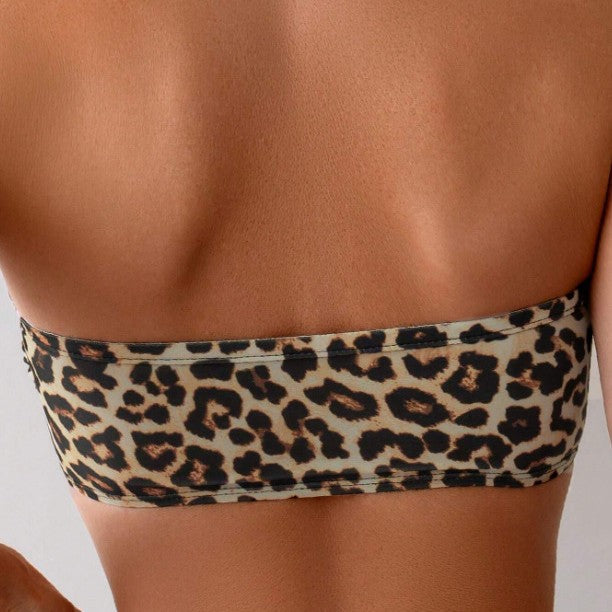 Damen Bandeau Bikini-Set mit hochgeschnittenem Slip WW