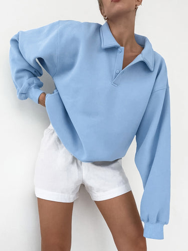 Damen Sportlicher Pullover mit hochwertigem Kragen und lässigem Schnitt WW