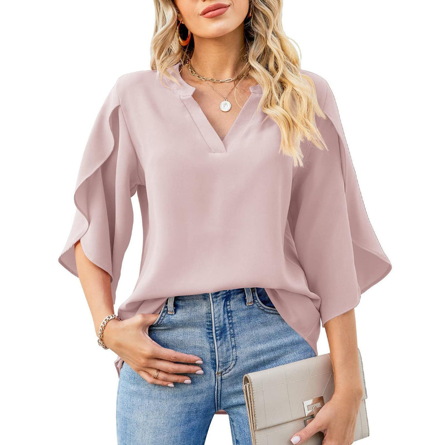 WW | Petal Sleeve Chiffon Shirt