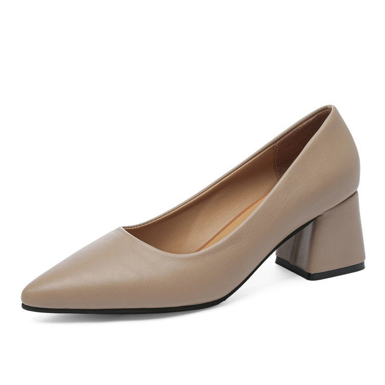 Damen elegante Blockabsatz-Pumps W&W