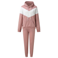 Damen sportlicher Hoodie und enge Jogginghose Set WW