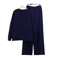 Damen Strickensemble mit feinem Zopfmuster und modernem Schnitt WW