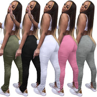 WW | Hochtaillierte Ripped Stoff Raffung Hose