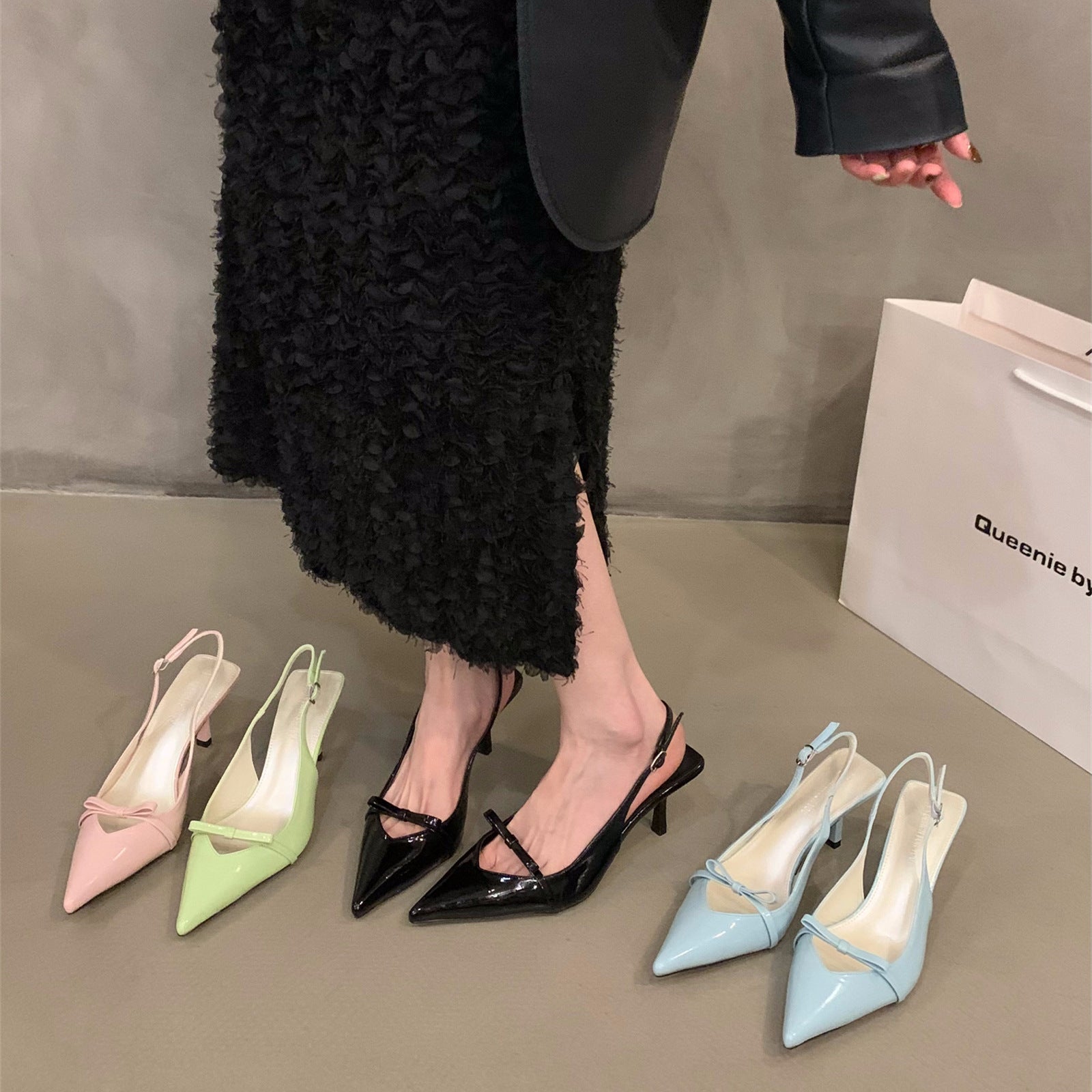 Damen Slingback Pumps mit elegantem Schnitt und feinem Riemchen WW