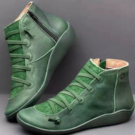 Damen modische High-Top Sneakers mit einzigartigem Schnür- und Reißverschluss-Design W&W