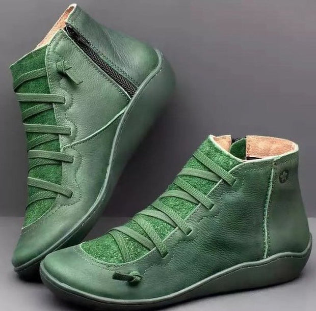 Damen modische High-Top Sneakers mit einzigartigem Schnür- und Reißverschluss-Design W&W