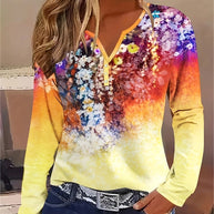 WW | Floral Rundhals Langarmshirt