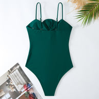 Damen Badeanzug mit elegantem Wickelrock WW