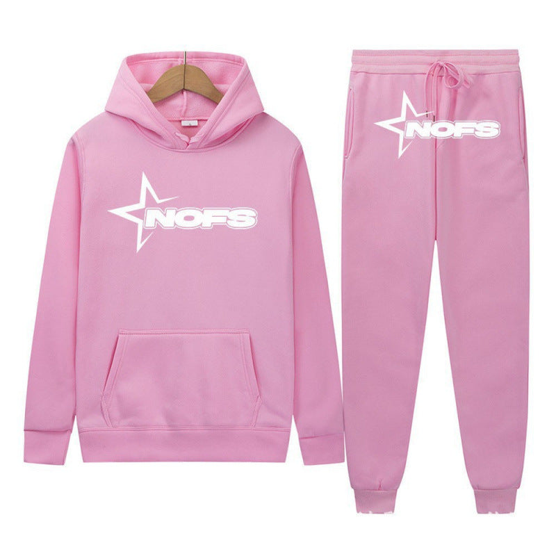 WW | Trendy Unisex Trainingsanzug Herren Und Damen Trainingsanzug Mit Kapuze Und Jogginghose