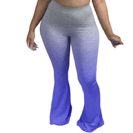 Damen Sportliche Flared Leggings mit Farbverlauf WW