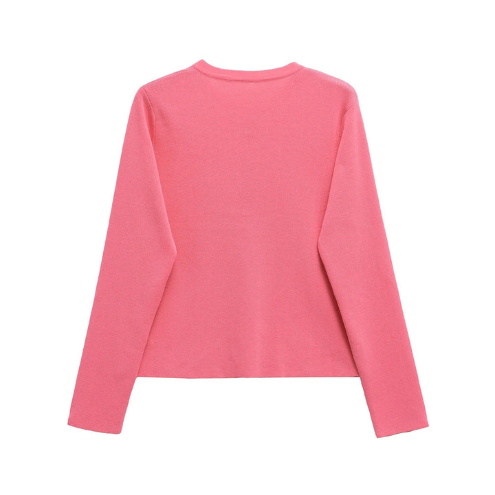 Damen Strickjacke mit knöpfbarem Design und elegantem Rundhalsausschnitt W&W Mode