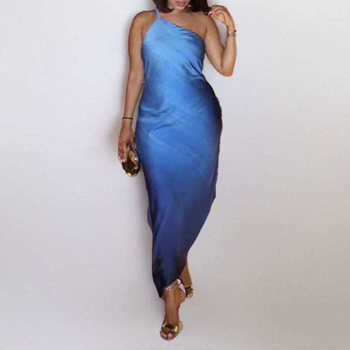 Damen Maxikleid mit elegantem schulterfreiem Design und seitlichem Schlitz W&W Mode