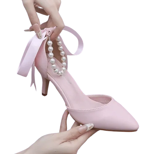 WW | Elegante Schuhe mit Perlen und Schnalle