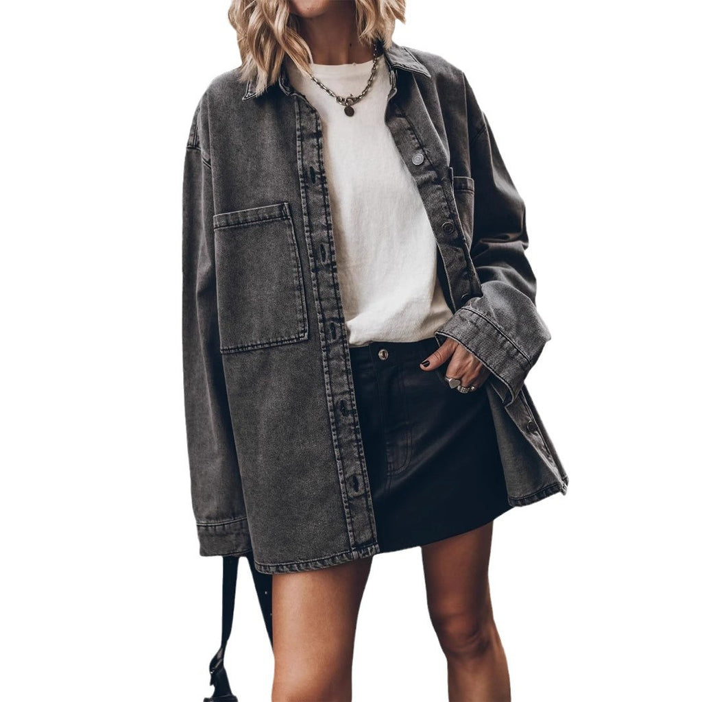 Damen Overshirt aus Denim mit lässigem Schnitt WW