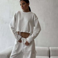 Damen Relaxed-Fit Sportoberteil mit Kordelzug WW