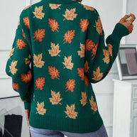 WW Maple Leaf Jacquard Freizeit Pullover Sweater