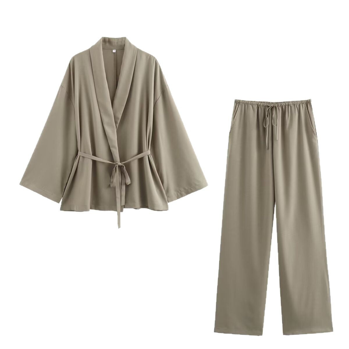 Damen weite Freizeithose mit elastischem Bund und lässigem Schnitt WW