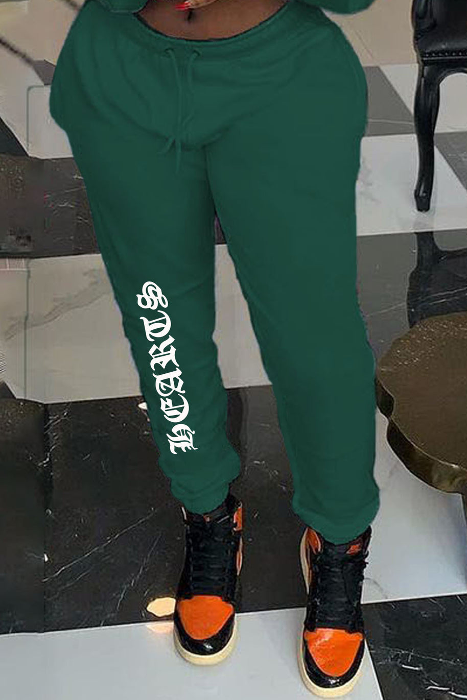 Damen bequeme Sweatpants mit seitlichem Schriftzug WW