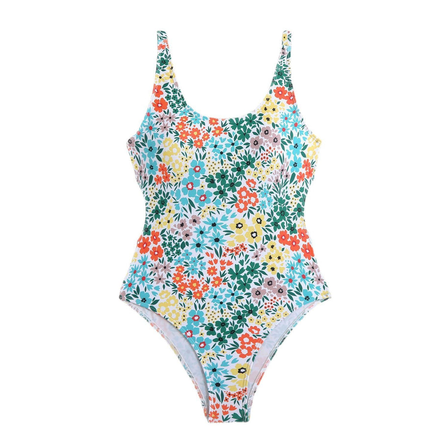 Damen Badeanzug mit floralen Akzenten und modischem Schnitt WW