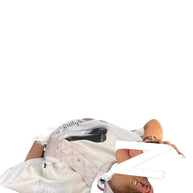 Damen bequeme Karohose mit elastischem Bund und weitem Bein WW