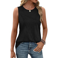 Damen ärmelloses T-Shirt mit modernem geometrischen Design WW