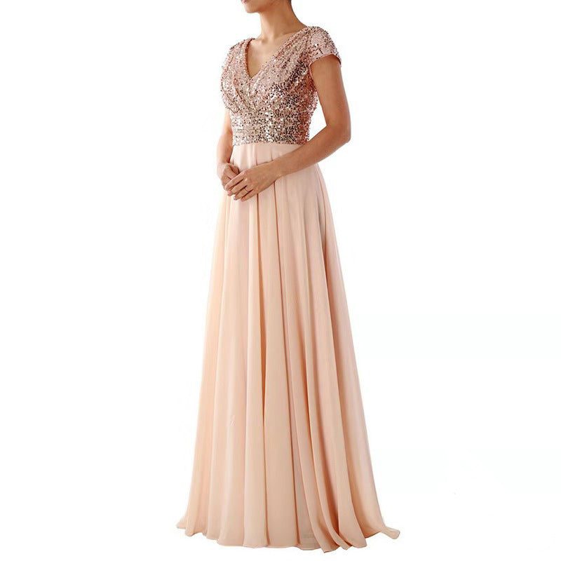 Damen Abendkleid mit funkelndem Oberteil WW