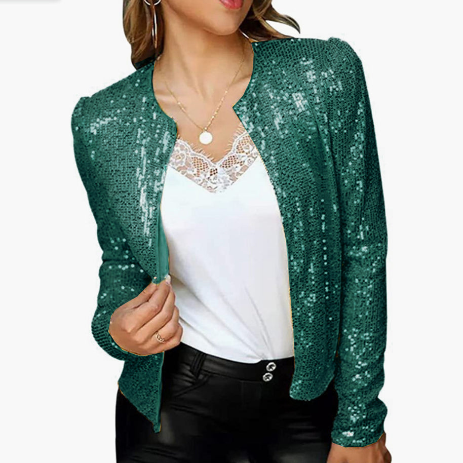 Damen Glitzernde Strickjacke WW