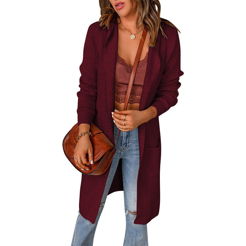 Damen Strickjacke im lässigen Oversized-Stil mit Taschen WW