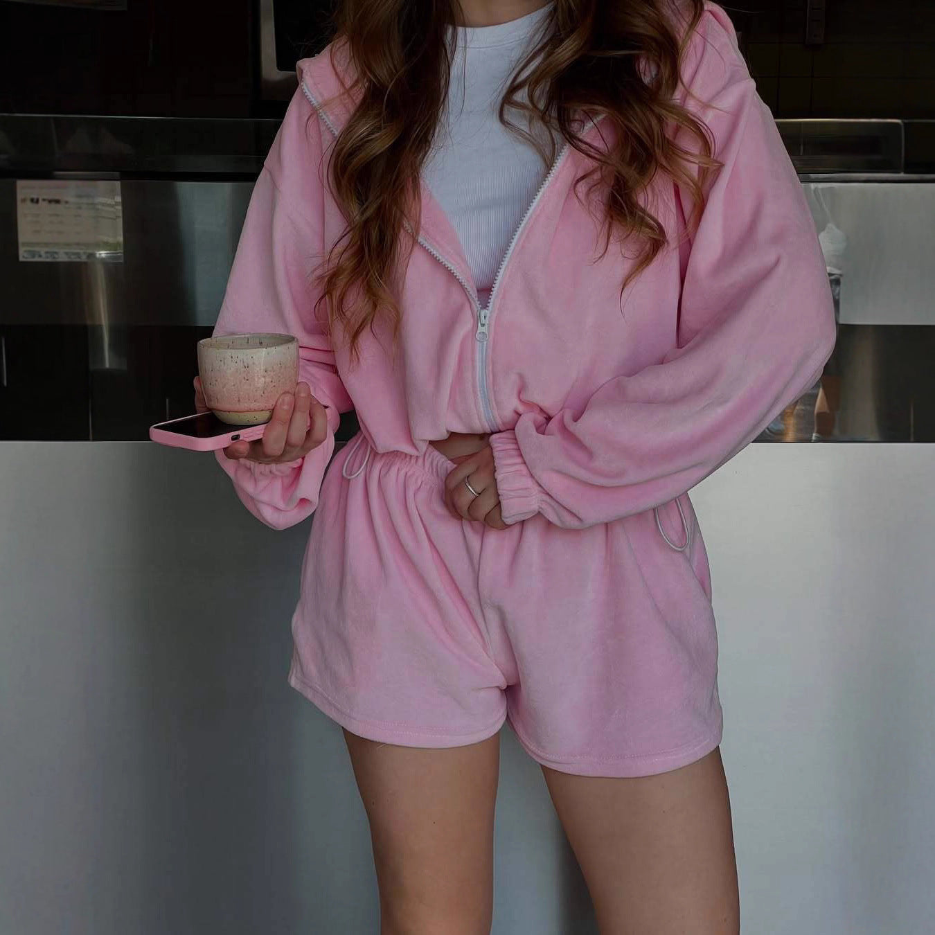 Damen Sportliches Streetwear Set WW
