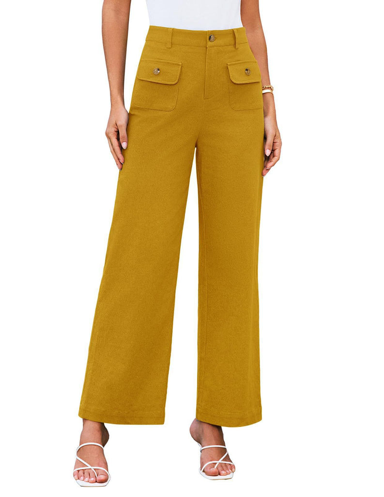Damen weite Cargo-Hosen mit seitlichen Taschen und hohem Bund WW