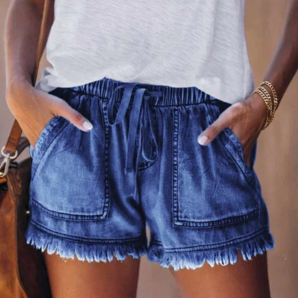 WW | Leichte Kurze Hosen mit Elastischem Bund und Mehreren Taschen