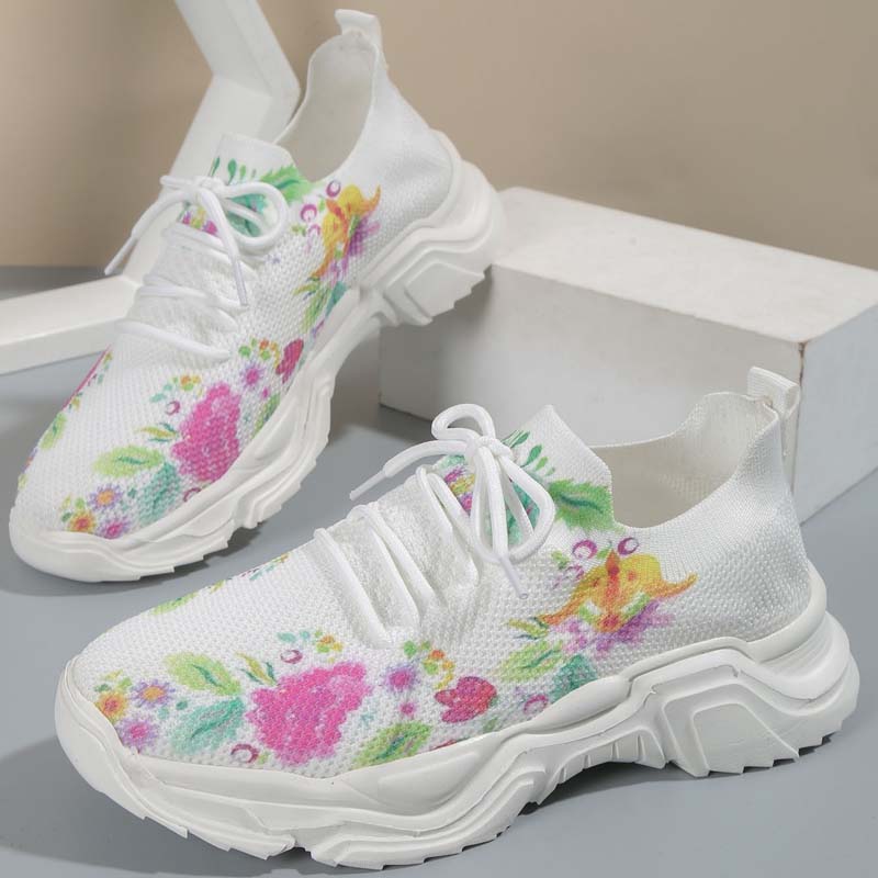 WW | Lässige Turnschuhe Mit Blumendruck