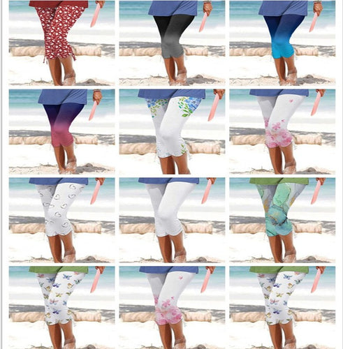 Damen Leichte Sport Capri Leggings WW