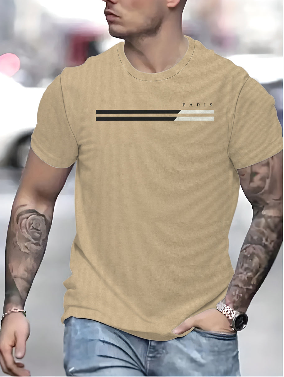 Herren T-Shirt mit stilvollem Linienmuster WW