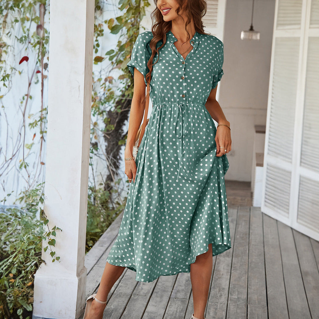 Damen Midikleid mit Punkten W&W Mode