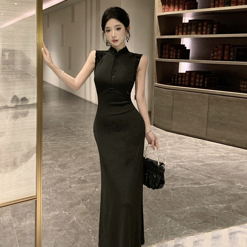 W&W Mode | Vintage Elegante Ärmellose Verbessertes Qipao Kleid