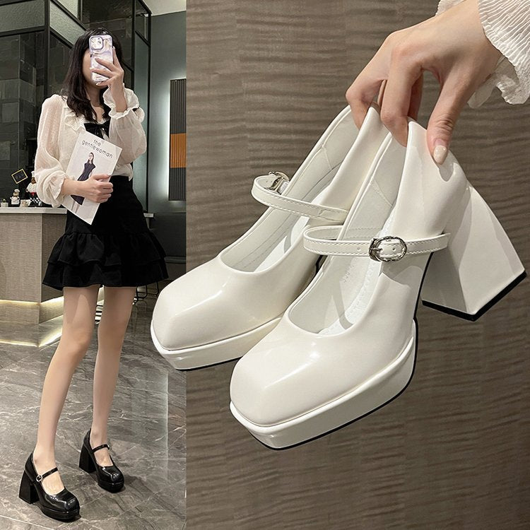 Damen Elegante Plateau-Pumps mit verstellbarem Riemen W&W Mode