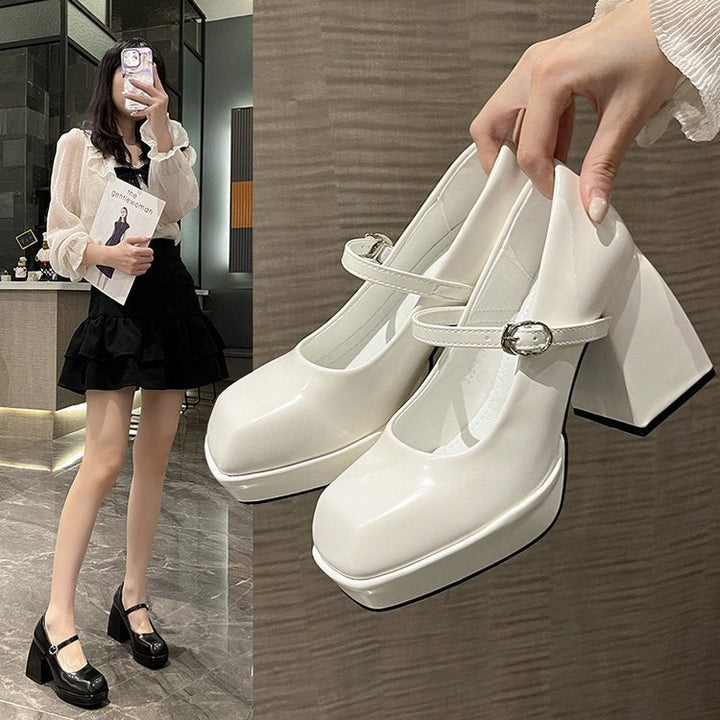 Damen Elegante Plateau-Pumps mit verstellbarem Riemen W&W Mode