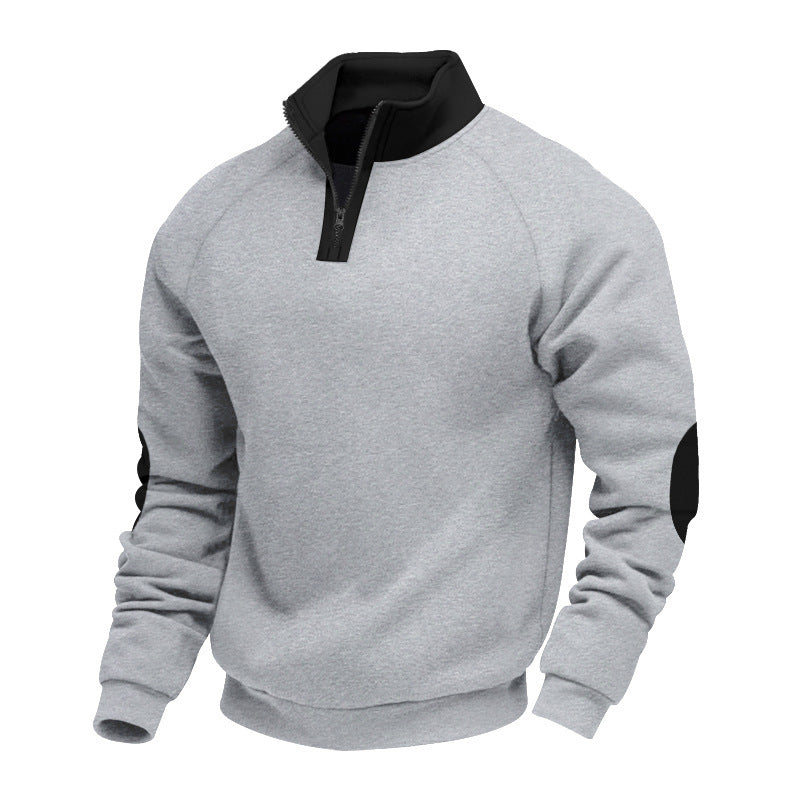 Herren Sweatshirt mit Stehkragen und Reißverschluss WW
