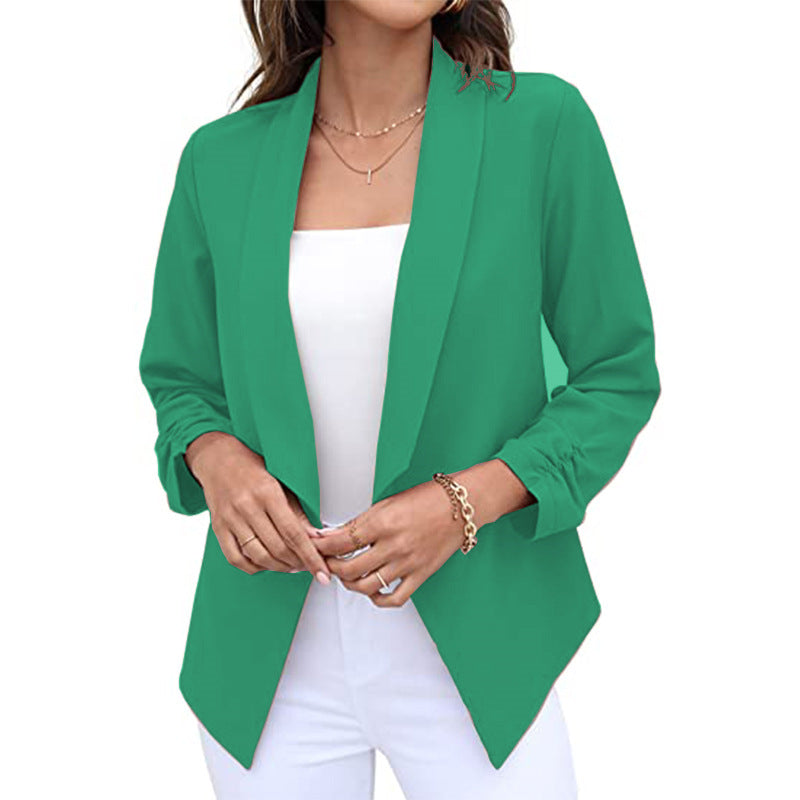 Damen trendiger und eleganter Blazer mit asymmetrischem Schnitt WW