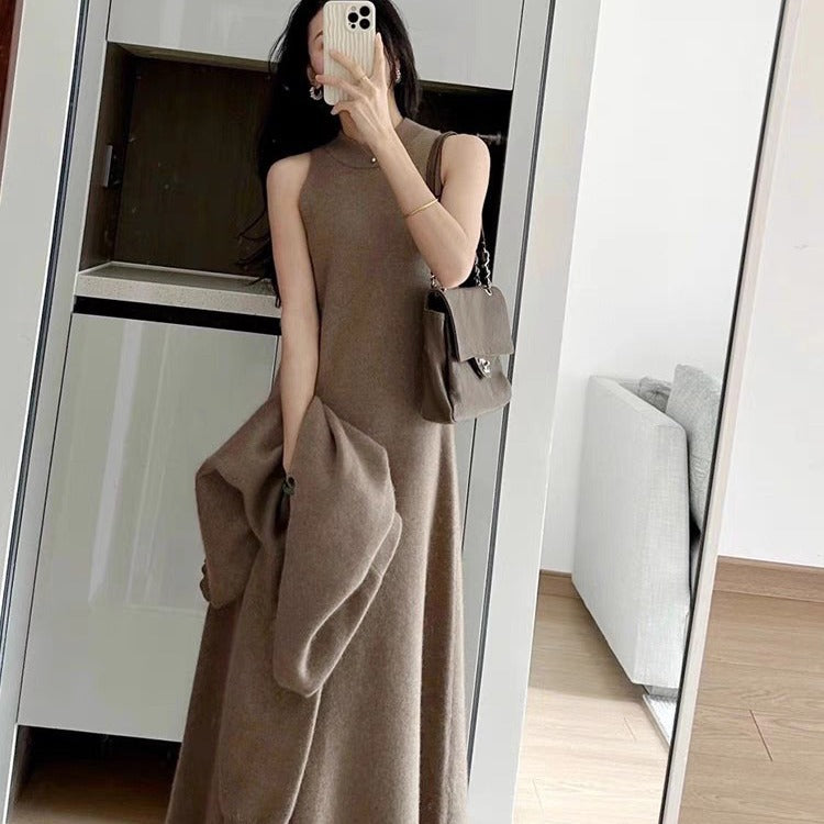 Damen Strickensemble mit weitem Schnitt und V-Ausschnitt WW