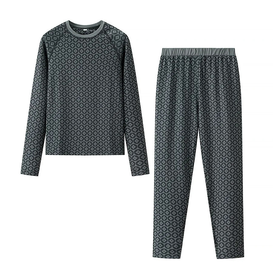 Damen Pyjama-Set aus weichem Jersey mit modernem Muster WW