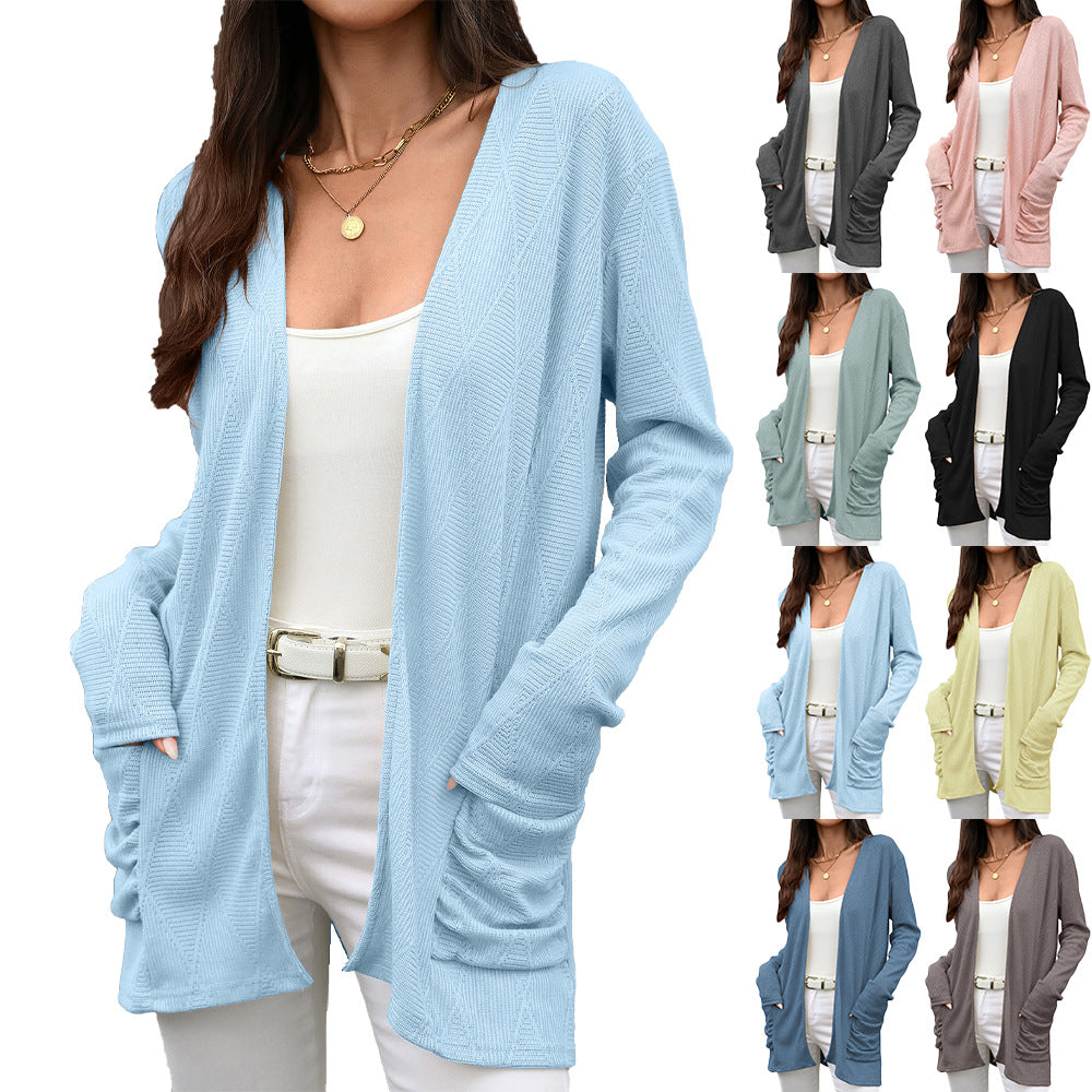 Damen Wickeljacke mit strukturierter Oberfläche WW