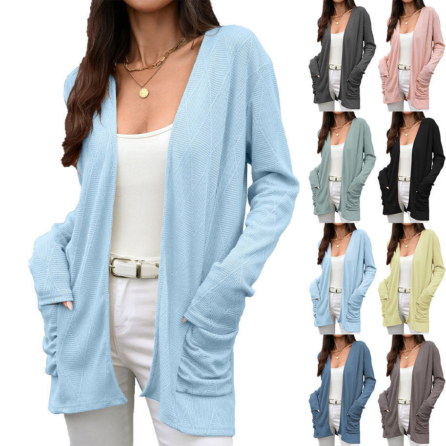 Damen Wickeljacke mit strukturierter Oberfläche WW